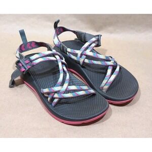 Chaco Girls Size 4 ZX1 EcoTread Fletched Pink Sport Sandal‎ Strappy Athletic